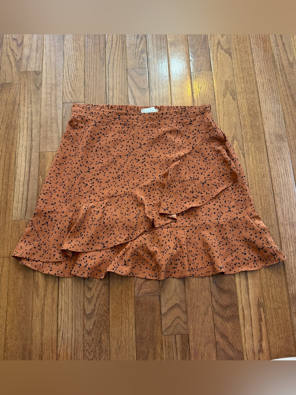 Altar'd State Rust Orange Mini Skirt with Black Speckle